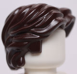 Lego Dark Brown Minifig Hair Short Wavy with Center Part