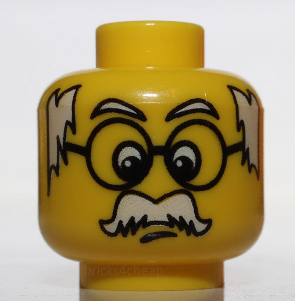 Lego Yellow Head White Moustache Bifocals Round Glasses Infomaniac