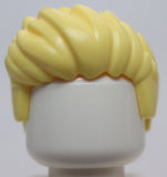 Lego Bright Light Yellow Mini Doll Hair Short Spiked Swept Up in Front