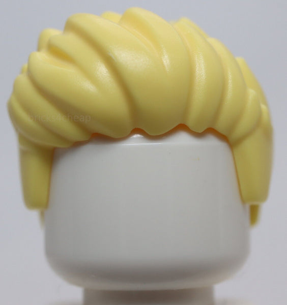 Lego Bright Light Yellow Mini Doll Hair Short Spiked Swept Up in Front