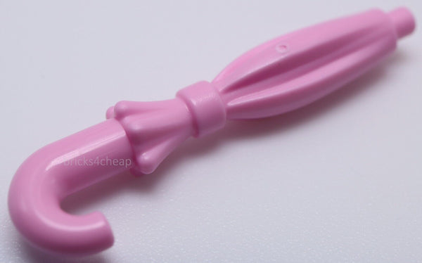 Lego 2x Bright Pink Minifig Utensil Umbrella Folded