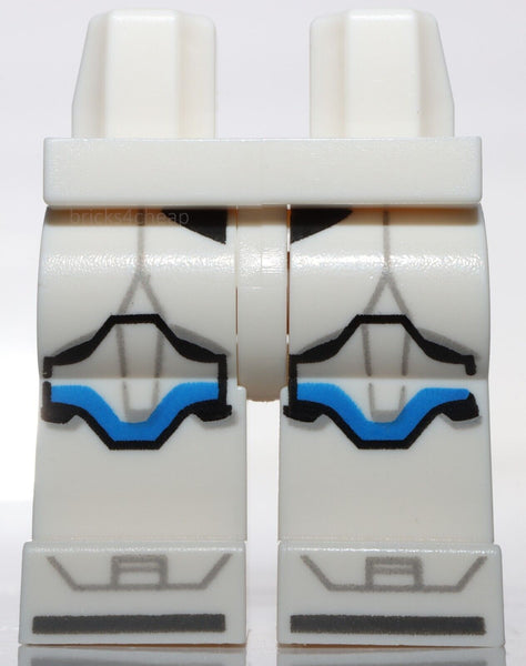 Lego Star Wars White Hips Legs Clone Trooper Armor Blue Markings Pattern