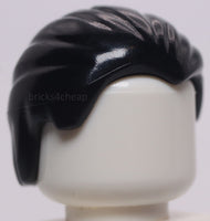 Lego Black Minifig Hair Combed Front to Rear Draco