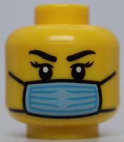 Lego Yellow Head Dual Sided Female Nougat Lips Beauty Mark Surgical Mask