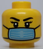 Lego Yellow Head Dual Sided Female Nougat Lips Beauty Mark Surgical Mask