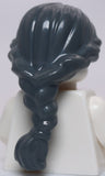 Lego Dark Bluish Gray Minifig Hair Female Ponytail Long French Braided