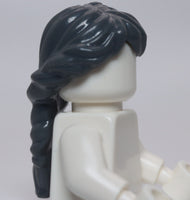 Lego Dark Bluish Gray Minifig Hair Female Ponytail Long French Braided