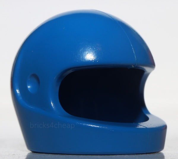 Lego 2x Blue Standard Minifig Motorcycle Helmet