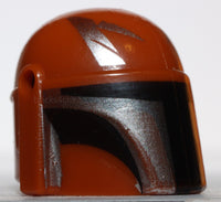 Lego Star Wars Dark Orange Minifig Helmet Holes Mandalorian