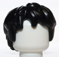 Lego Black Minifig Hair Thick and Messy