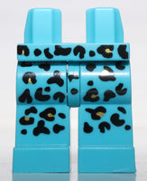 Lego Medium Azure Hips and Legs with Black and Gold Leopard Print Pattern