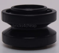 Lego 10x Black Wheel 11mm D x 8mm with Center Groove