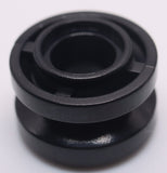 Lego 10x Black Wheel 11mm D x 8mm with Center Groove