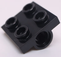 Lego 20x Black Plate Modified 2 x 2 Pin Hole Full Cross Support Underneath