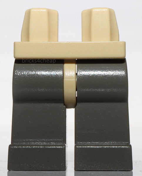 Lego Dark Gray Minifig Legs with Tan Hips