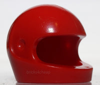 Lego 2x Red Standard Minifig Helmet Head Gear