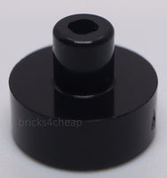 Lego 20x Black Tile Round 1 x 1 with Bar and Pin Holder