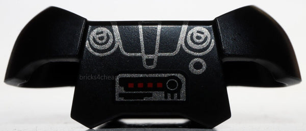 Lego Black Armor Breastplate Shoulder Pads 2 Back Studs Dark Trooper Red Squares