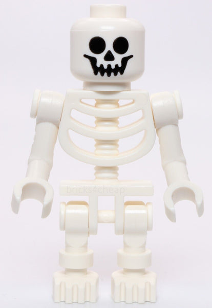 Lego Castle White Skeleton Minifig with Round Eyes