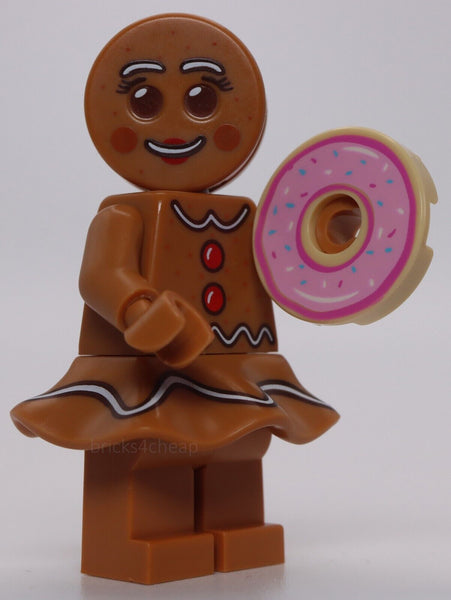 Lego Christmas Holiday Minifig Gingerbread Woman Cookie with Doughnut