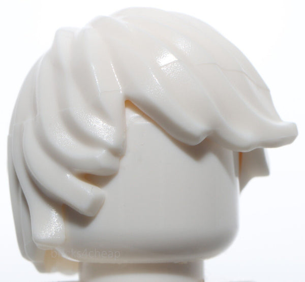 Lego White Minifig Hair Tousled with Side Part