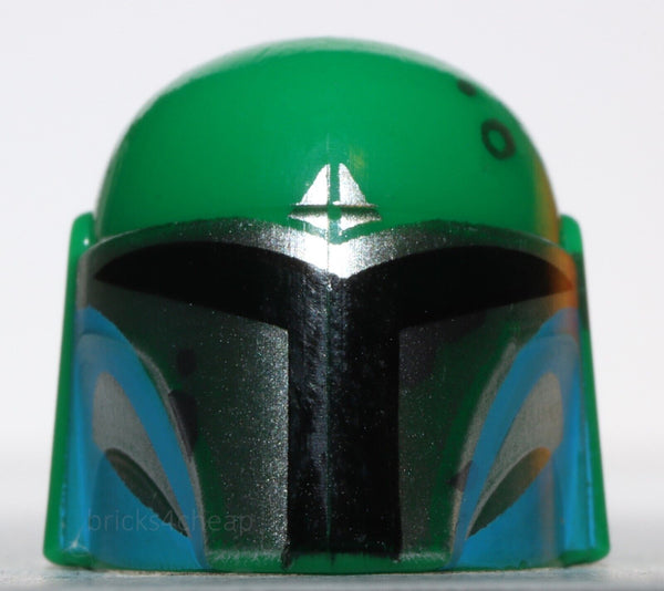 Lego Star Wars Green Minifig Helmet Holes Mandalorian