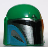 Lego Star Wars Green Minifig Helmet Holes Mandalorian