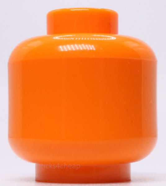 Lego 5x Orange Minifig Head Hollow Plain Stud