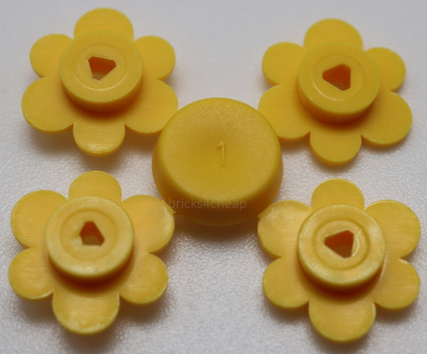 Lego 6x Yellow Plant Flower Small 4 on Sprue