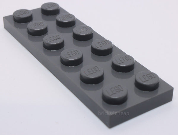 Lego 10x Dark Bluish Gray 2 x 6 Plate