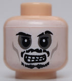 Lego Minifig Head Dual Sided PotC Jack Black Moustache Dual Sided Skull