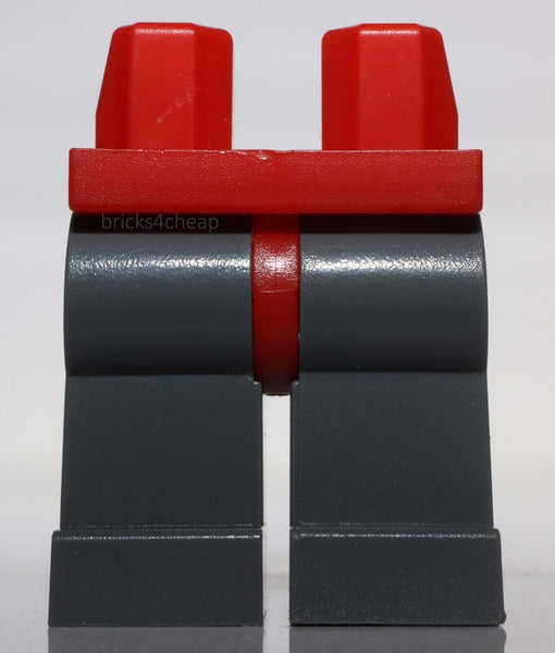 Lego Dark Bluish Gray Legs with Red Hips