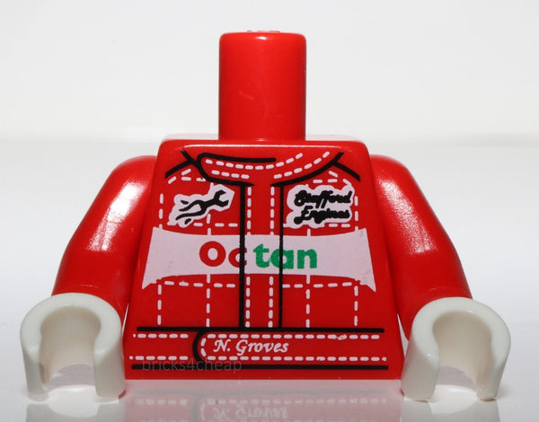 Lego Red Octan Logo Racing Suit Torso with White Hands