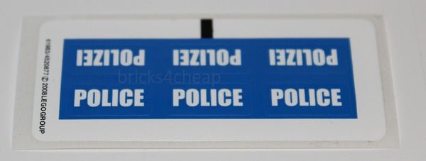 Lego Sticker Set Blue Police Decal 7235