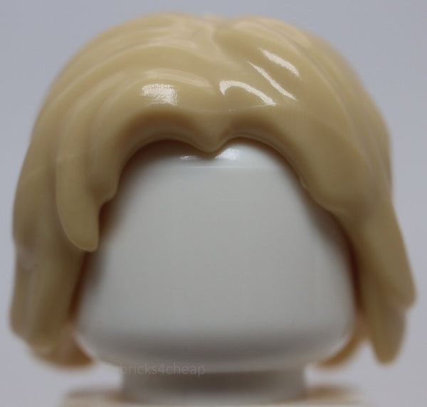 Lego Tan Minifig Hair Mid Length Tousled with Center Part