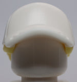 Lego White Baseball Cap with Bright Light Yellow Hair Ponytail