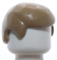 Lego Dark Tan Minifig Male Hair Short