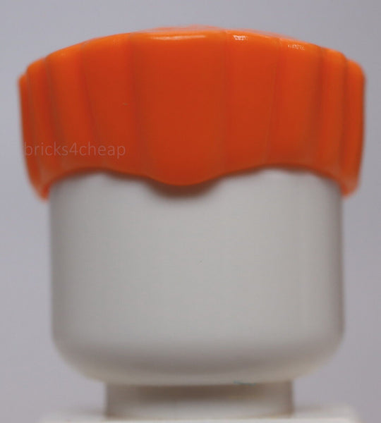 Lego Orange Minifig Hair Flat Top with Straight Even Sections