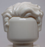 Lego White Minifig Hair Swept Left Tousled with Slight Widow's Peak