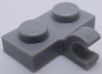 Lego 20x Light Bluish Gray Plate Modified 1 x 2 Clip on Side Horizontal Grip