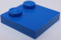 Lego 15x Blue Tile Modified 2 x 2 with Studs on Edge