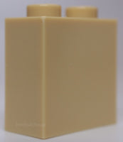 Lego 10x Tan Brick Modified 1 x 2 x 1 2/3 with Studs on Side