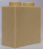 Lego 10x Tan Brick Modified 1 x 2 x 1 2/3 with Studs on Side