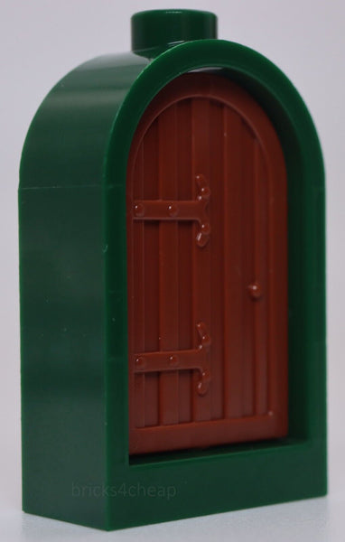 Lego Dark Green Window Reddish Brown Shutter for  1 x 2 x 2 2/3