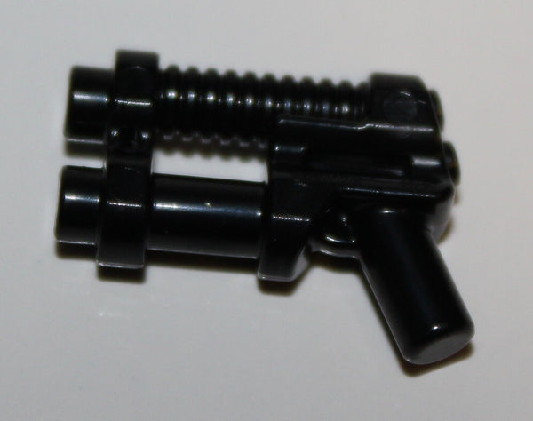 Lego 2x Black Minifig Weapon Gun Two Barrel Pistol Blaster