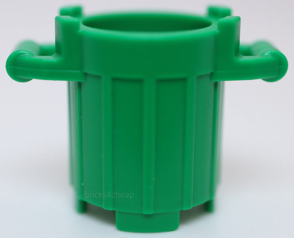 Lego 4x Green Container Trash Can with 4 Cover Holders