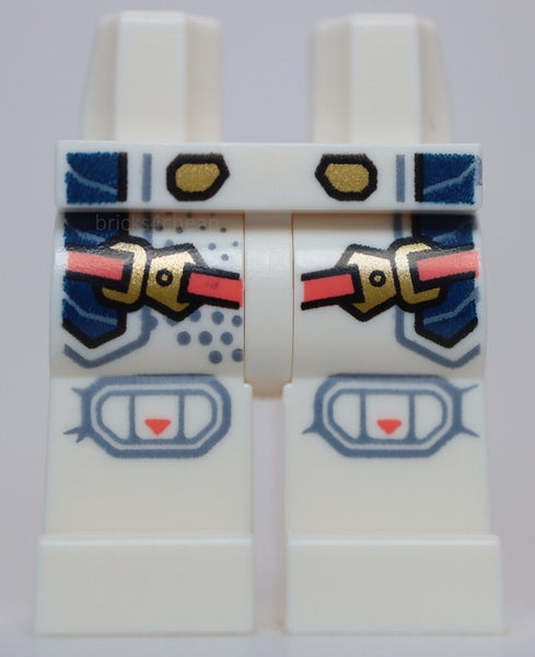 Lego White Hips and Legs with Coral Straps and Gold Buckles Knee Pads