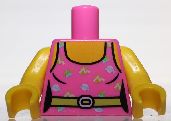 Lego Dark Pink Torso Female Top Colorful Decorations 80s Style Gym Clothes