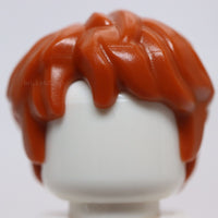 Lego Dark Orange Minifig Hair Thick and Messy