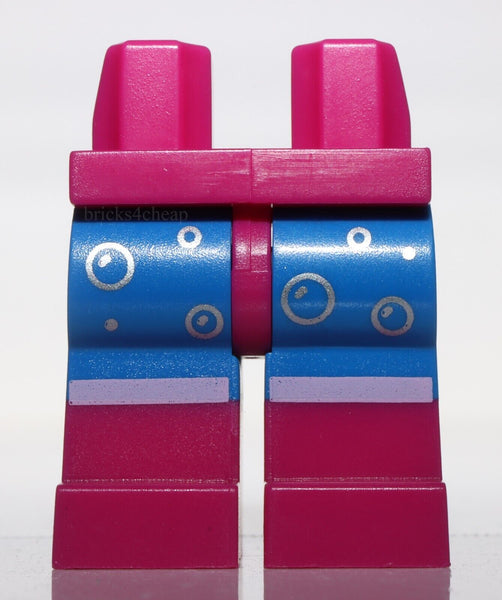 Lego Magenta Hips Blue Legs with Magenta Boots Silver Bubbles Pattern